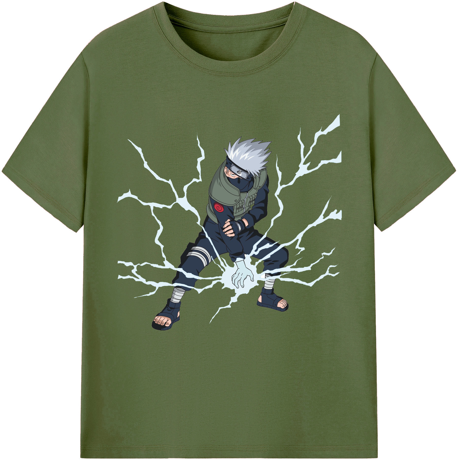 NARUTO -ナルト- はたけ カカシ Hatake Kakashi 綿100％半袖Tシャツ（フロントプリント）